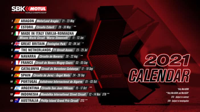 Ny WorldSBK kalender - MagaCin